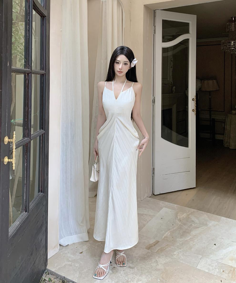 Lady's coco ロングドレス キャバドレス セクシー サテン V