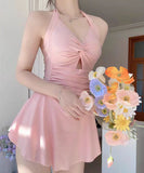 【4色】 水着 体型カバー モノキニ 新作 Aラインセクシー 韓国っぽ YH7-XYX2954