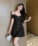 【2色】ミニドレス キャバドレス 着痩せ Aライン セクシー 気質 YH2-YM8778