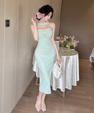 【3色】キャバドレス 膝丈ドレス ナイトクラブ party セクシー 名媛スタイル YH2-DD6417