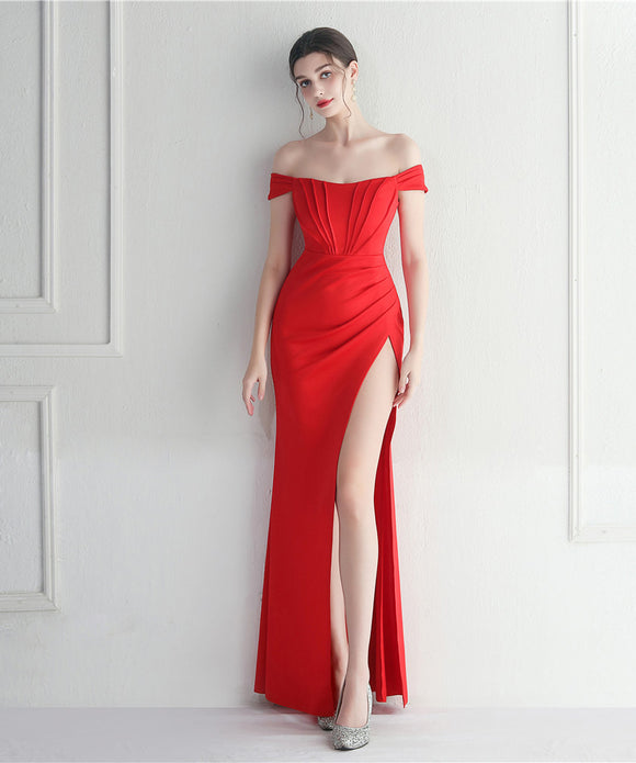 【7色】ロングドレス セクシー 新作 高品質 肌見せ気質 演奏会 宴会 YH2-YEY19725#