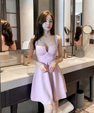 ミニドレス キャバドレス セクシー 谷間魅せ キャミワンピ ウエストシェイプ Aライン 夜遊び クラブ JC2-YM8877