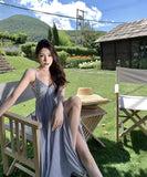 ロングドレス キャバドレス セクシー ストラップ Vネック オープンバック Aライン パーティー ガライベント JC2-CD1-E285-53610690