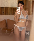 三角ビキニ水着セクシーストライプセクシーホルターネックビーチ海温泉SNS話題 WQ7-FH-qing004