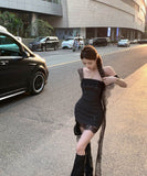 ミニドレスベアトップキャバドレスレース非対称セクシーナイトクラブパーティー谷間見せ WQ2-ZED882535DXH437A