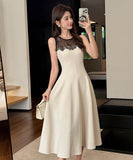 ロングドレスAラインエレガントレースセレブ風着痩せ気質高級感おしゃれ大人可愛い宴会パーティー WQ2-ZED889893GT347