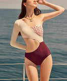 ビキニ水着非対称タンキニウエストカードセクシー気質バックレスおしゃれビーチ海温泉体型カバー WQ7-AQD3016
