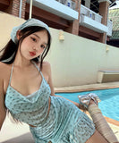 bikini水着星柄ホルターネックワンピースSNS話題セクシー温泉 WQ7-YWYC141