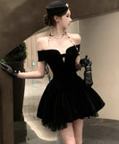 Lady's coco ミニドレス キャバドレス セクシー オフショルダー×リボン付きドレス  ウエストマーク   上品エレガント パーティー デート LW2-DD5938