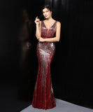 【6色】ロングドレス セクシー 着痩せ 気質 誕生日 演奏会 宴会 ウェディング YH2-YEY18277#