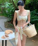 3点セットビキニワンピ水着モノキニフリル大人可愛いハワイセクシー WQ7-DP-A10322