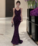 ロングドレスバックレスドレス宴会パーティーキャバドレスキャミワンピナイトクラブキラキラセクシー高級感 WQ2-ZED888100HS109