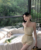 ジャンプスーツベアトップセクシーセクシー高級感おしゃれ韓国っぽ同伴 WQ2-XKD-D310-7214