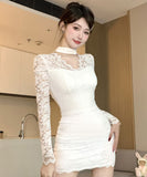 【2色】ミニドレス おしゃれ Vネック キャバドレス セクシー レース party YH2-DD5924