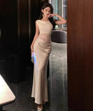 ロングドレスサテンドレス肌見せキャバドレスパーティーナイトクラブセクシーチュール WQ2-CD-2-761-77250580