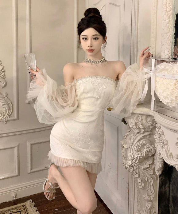 ミニドレス キャバドレス オープンショルダー ロマンチック おしゃれ セクシー YH2-ZED888329DXH238A