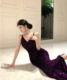 ロングドレスバックレスドレス宴会パーティーキャバドレスキャミワンピナイトクラブキラキラセクシー高級感 WQ2-ZED888100HS109