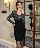 2色 キラキラ 手作り セクシー ミニドレス キャバドレス 高品質 おしゃれ YH2-JY50656