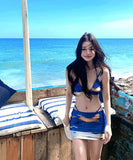 【3点セット】三角ビキニ水着ビキニホルターネックセクシーワンピース海温泉SNS話題 WQ7-DP-A33300