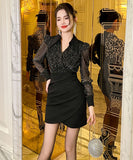 【4色】キラキラ ミニドレス 手作り セクシー キャバドレス 宴会 高品質 おしゃれ YH2-JY50673