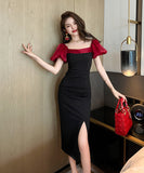 手作り 膝丈ドレス エレガント セレブ風 宴会 チュール 披露宴 YH2-JY30117