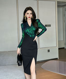 キラキラ 手作り セクシー ロングドレス 高品質 おしゃれ YH2-JY30757