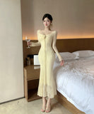 【3色】ロングドレス キャバドレス セクシー レース  ノースリーブ リボンストラップ LW2-DD5819