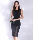膝丈ドレスエレガントセクシーキャバドレスタイトドレスchic個性感着痩せ気質 WQ2-ZED882555BH506