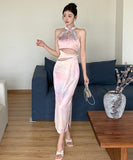 膝丈ドレス キャバドレス チャイナドレス party 女性魅力 セクシー 肌見せ YH2-ZED889728GT347