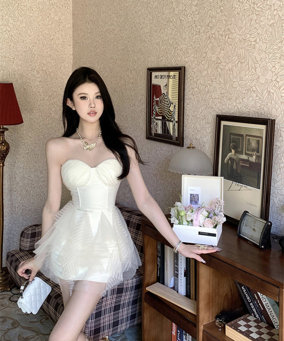 ミニドレスキャバドレスベアトップAラインパーティードレスセクシー誕生日ドレスdoll WQ2-ZED882257DXH437