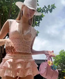 上下セットビキニ水着体型カバーワンピースビキニ花柄レースフリル露出控え温泉ビーチ海 WQ7-GM-adn006