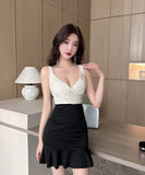 【3色】ミニドレス キャバドレス 谷間露出 セクシー 女性魅力 YH2-DD6253