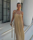 【6色】サンドレス ロングドレス 谷間見せ バックレスドレス おしゃれ クロシェ編み hot girl WQ2-CM81633