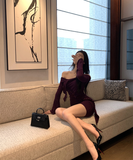 【2色】ミニドレスタイトドレスオフショルダータイトドレスセクシーキャバキャバ同伴 WQ2-ZED882381DXH437