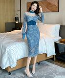 レース 手作り 膝丈ドレス エレガント セクシー チュール 高級感 YH2-JY20767