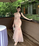 ロングドレスキャミワンピマーメイドドレス花柄セクシーチュールかわいいレースおしゃれ WQ2-CD6-141-91980600