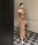 Lady's coco ロングドレス キャバドレス セクシー デザイン メッシュ切り替え タイトロングワンピース 上品 二次会 披露宴 パーティー 同窓会 LW2-XHY918263