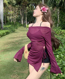 【3点セット】水着ビキニホルターネックセクシー体型カバーSNS話題温泉ビーチ海 WQ7-DP-A10360