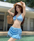 3点セット ビキニ 水着 モノキニ おしゃれ 谷間露出 韓国っぽ 海辺 YH7-JCL-GG2399