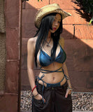 三角ビキニ水着セクシーモノキニ温泉旅行ビキニ肌見せハワイ WQ7-PB22