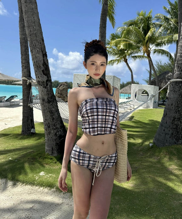 水着bikiniベアトップモノキニタンキニ温泉チック柄セクシービーチ海 WQ7-DP-A10385