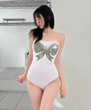 【2色】水着モノキニベアトップバックレス海温泉ビーチリボンカワセクシー WQ7-DP-A10127