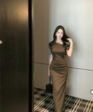 【秋新作】ロングドレス キャバドレス フレンチエレガント ワンショルダー ウエストマーク タイト シルエット 美ライン 着痩せ セクシー 大人フェミニン LW2-CD2-751-62250500