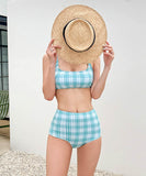 ビキニ水着ハイウエスト着痩せ気質ビーチ海温泉チック柄韓国っぽSNS話題 WQ7-SDW-XF2254