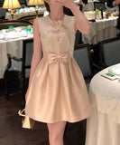 手作りドレスミニドレスセレブ風レースリボン宴会パーティー高級感大人可愛いエレガント WQ7-HR1991