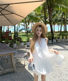 【3色】キュロットスカート 3点セット ホルターネック すそ幅広め アシンメトリーフリル 遊び心 デート JC2-XKDD337B-3937-Aug23