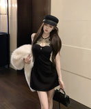 ミニドレス キャバドレス セクシー ホルターネック フレンチシック 着痩せ パーティー クラブ JC2-XKDD310-3302-Sep8