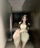 【2色】ミニドレス キャバドレス タイトドレス セクシー 大人フェミニン レースカットアウト Vネック ボディコン デート ナイトクラブ JC2-XKDD355-6601-Aug27