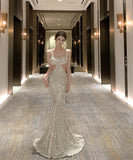 ロングドレス エレガント ノースリーブ キラキラ ウエストカットアウト デザイン性 パーティー クラブ JC2-HS-109-8317-Sep4