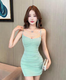 【2色】ミニドレス キャバドレス キャミワンピ セクシー 肌見せファッション ボディコン パールデコレーション ナイトクラブ JC2-LQE9470
